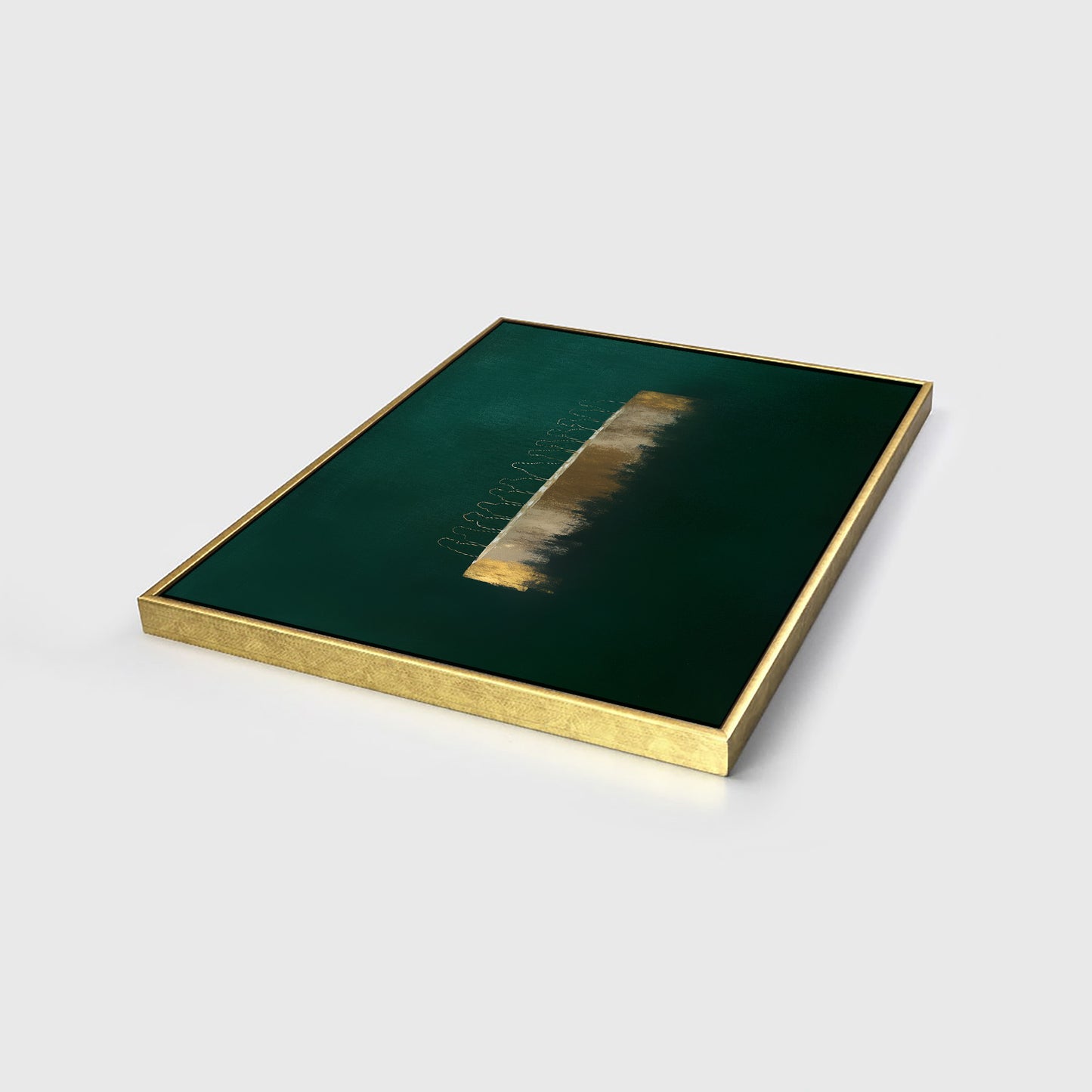 Last Supper  Framed Canvas Christian Wall Art, Jesus and Disciples Emerald Green Painting, Modern Minimalist Sacred Wall Decor, Faith Artwork | Artelior