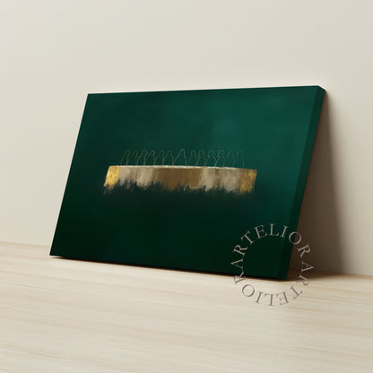 Last Supper  Framed Canvas Christian Wall Art, Jesus and Disciples Emerald Green Painting, Modern Minimalist Sacred Wall Decor, Faith Artwork | Artelior