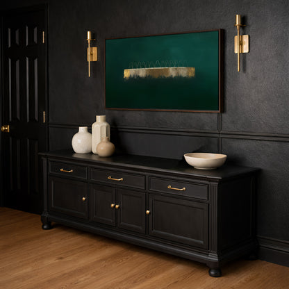 Last Supper  Framed Canvas Christian Wall Art, Jesus and Disciples Emerald Green Painting, Modern Minimalist Sacred Wall Decor, Faith Artwork | Artelior